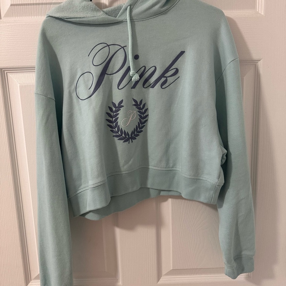 PINK Victoria's Secret Light Blue Sweater and matching sweatpants